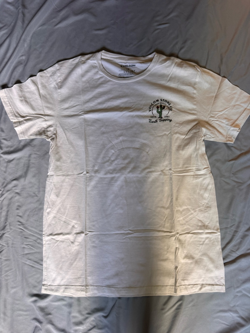 Volcom Men's Cream White Short-Sleeve Graphic Tee